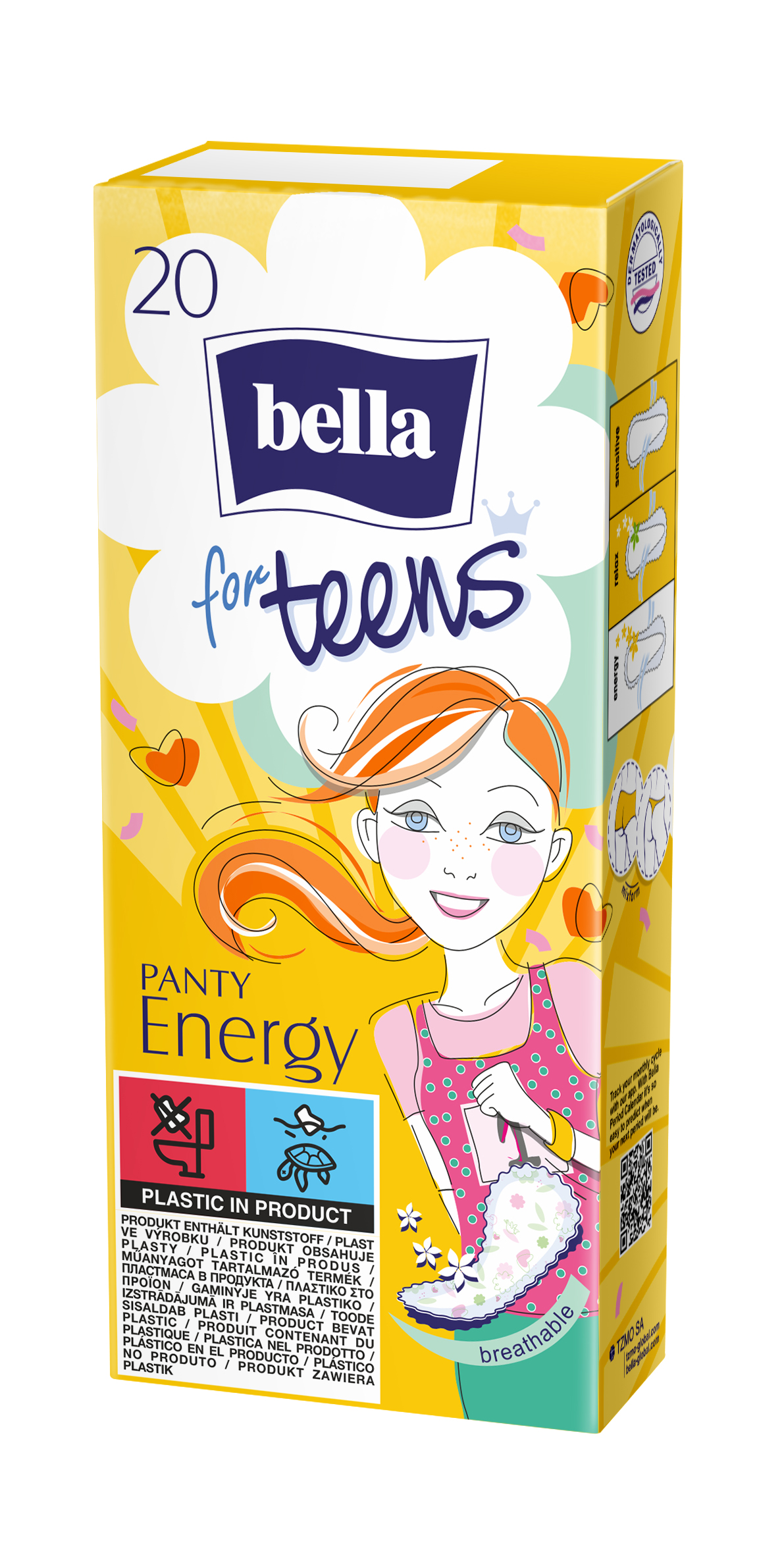 bella for teens Slipeinlagen Energy 20 Stück