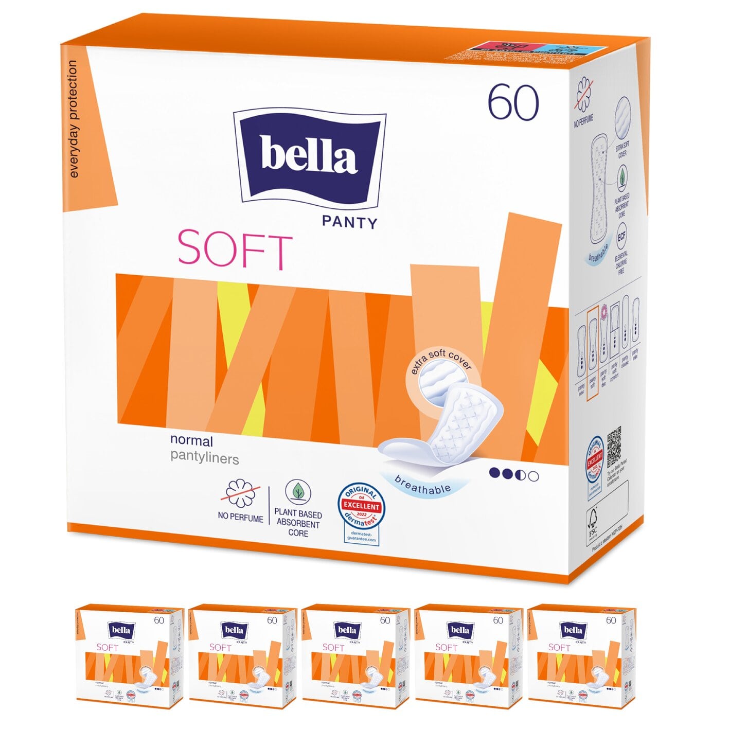 bella Panty Slipeinlagen Soft 60 Stück im 6er Pack