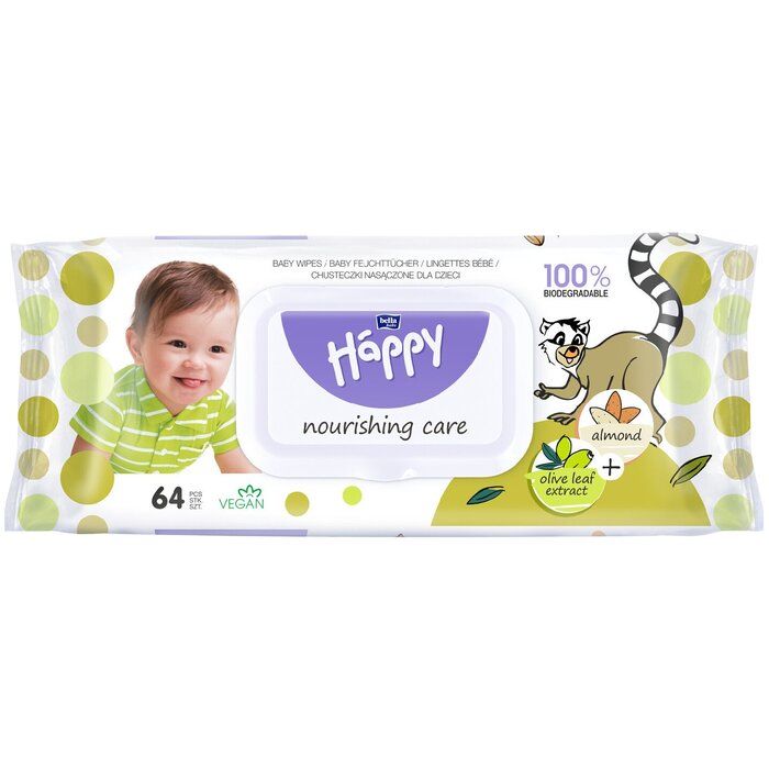 bella baby Happy Feuchttücher Mandel & Olive mit Klickverschluss 64 Stück