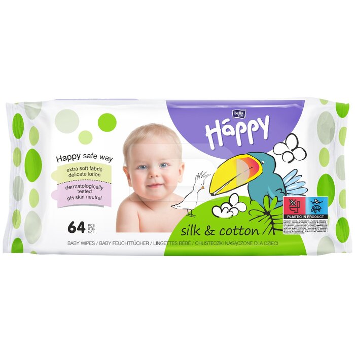 bella baby Happy Feuchttücher Seide & Baumwolle 64 Stück