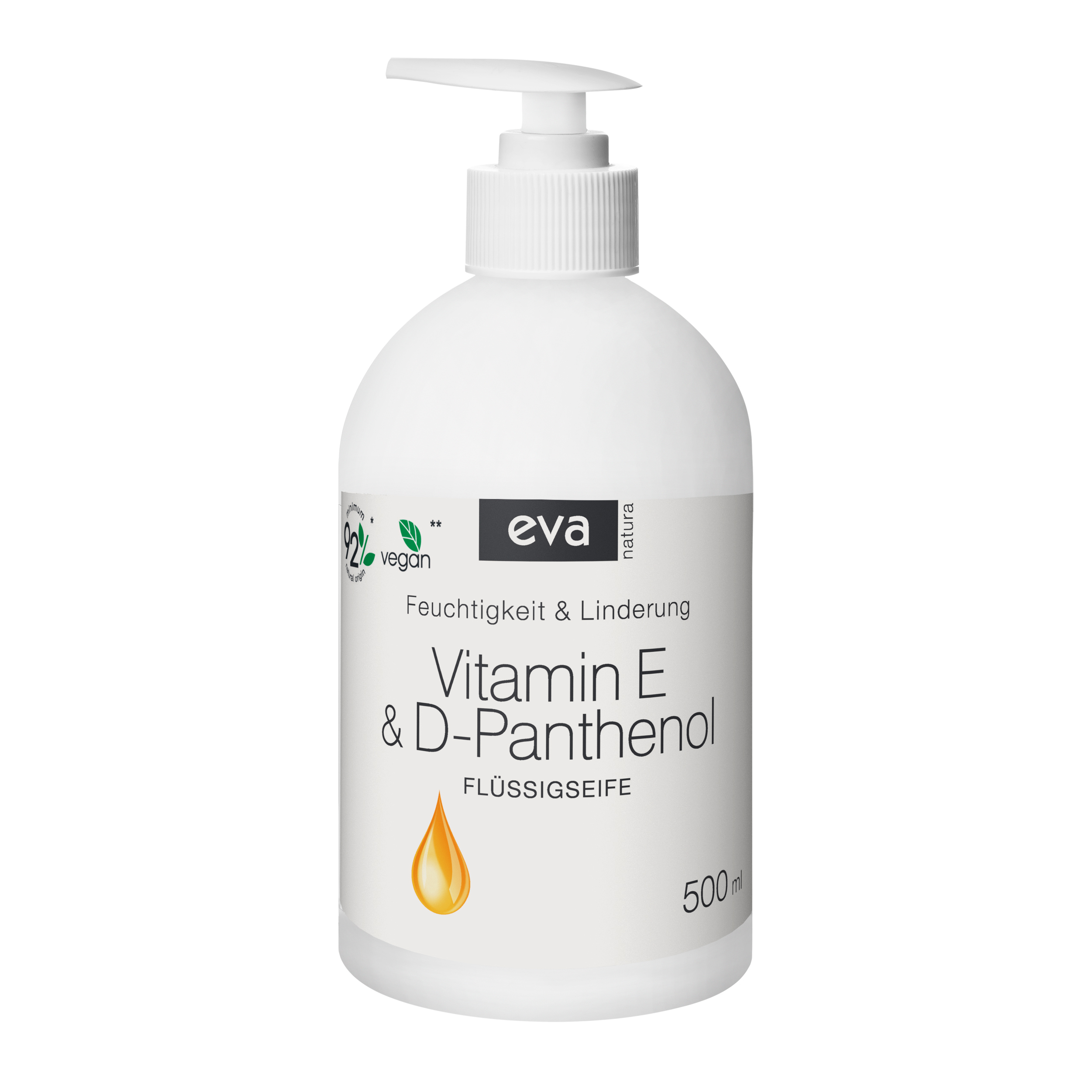 Eva Natura cremige Flüssigseife Vitamin E und D-Panthenol 500 ml