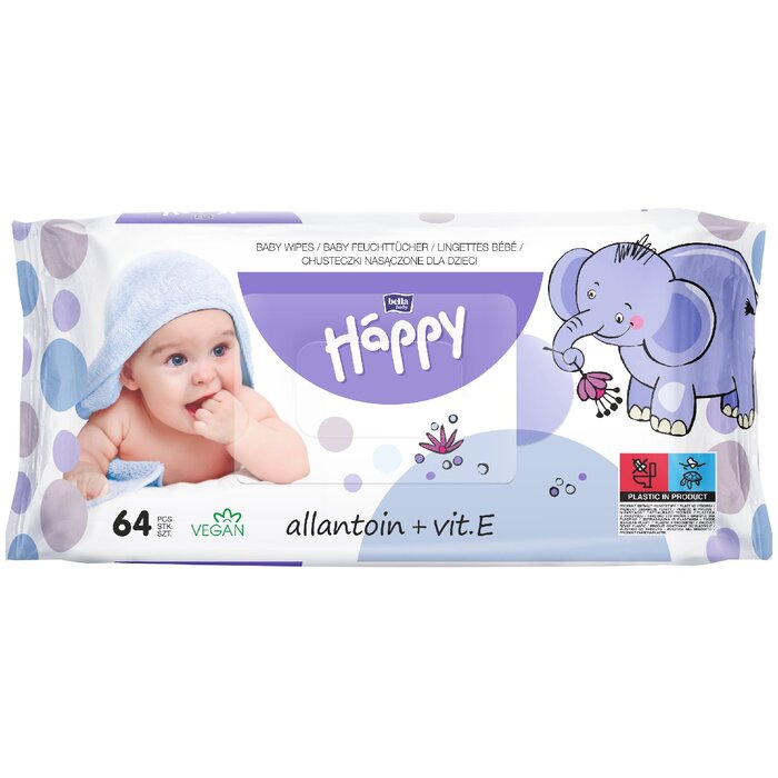 bella baby Happy Feuchttücher Allantoin & Vitamin E 64 Stück