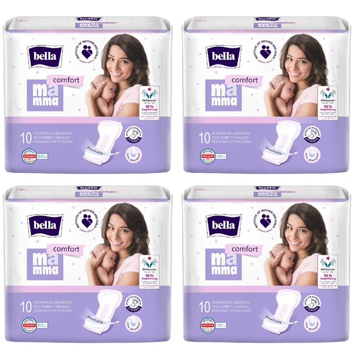 bella Mamma Comfort Wochenbett-Einlagen 10 Stück im 4er Pack