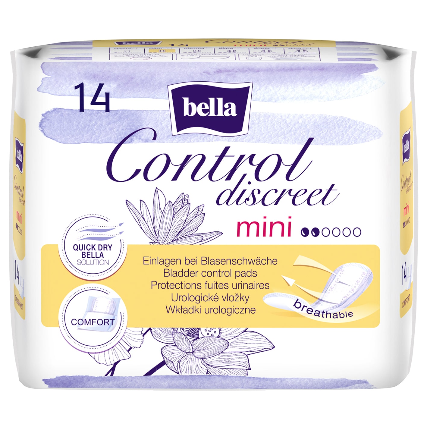 bella Control Discreet Inkontinenz-Einlagen Mini 14 Stück