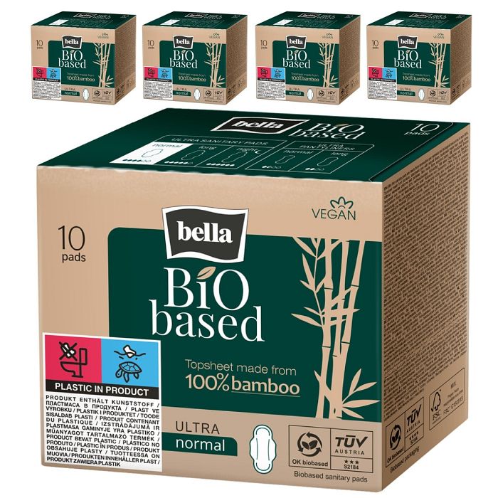 bella BiO based Ultra Damenbinden Normal 10 Stück 5er Pack