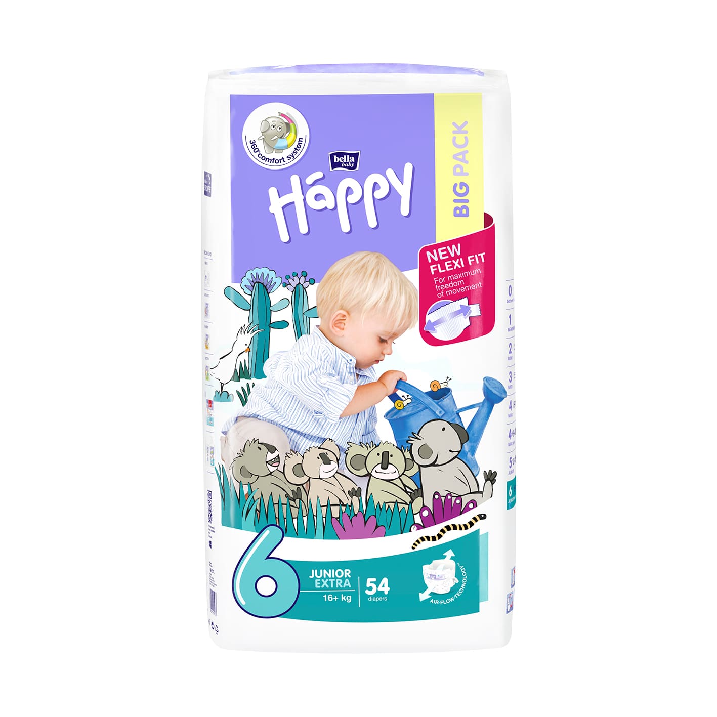 bella baby Happy Windeln Gr.6 Junior Extra 16+kg BIG PACK 54 Stück