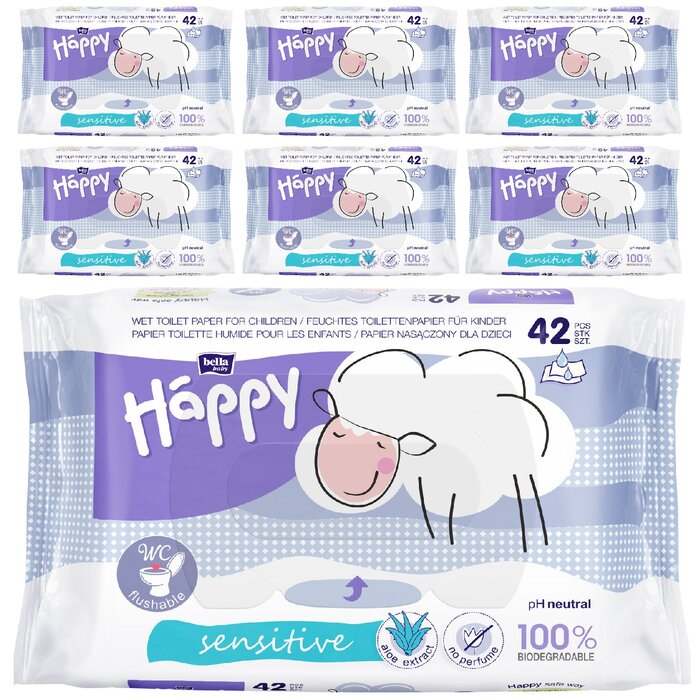 bella baby Happy feuchtes Toilettenpapier Sensitive 7x42 Stück 