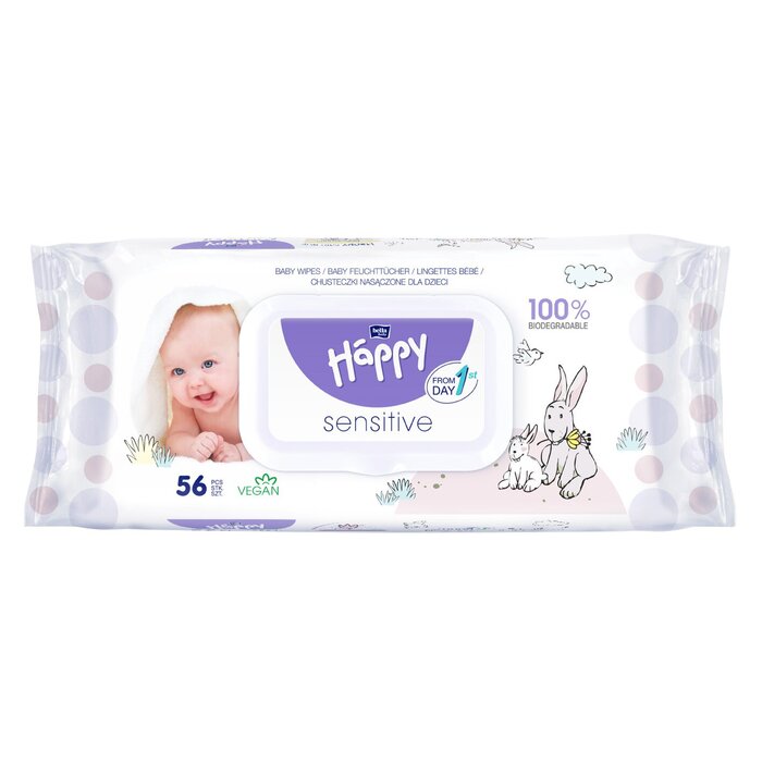 bella baby Happy Feuchttücher Sensitive mit Klickverschluss 56 Stück