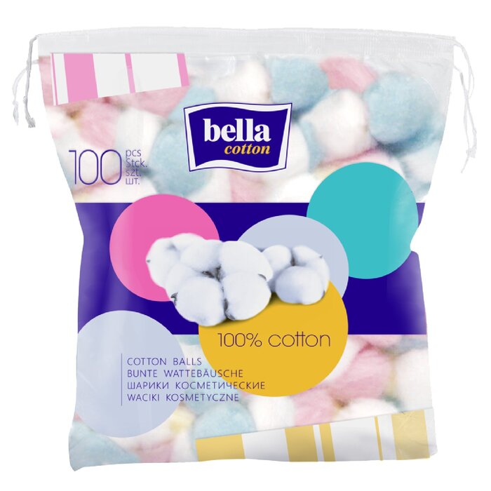 bella cotton bunte Wattebällchen 100 Stück