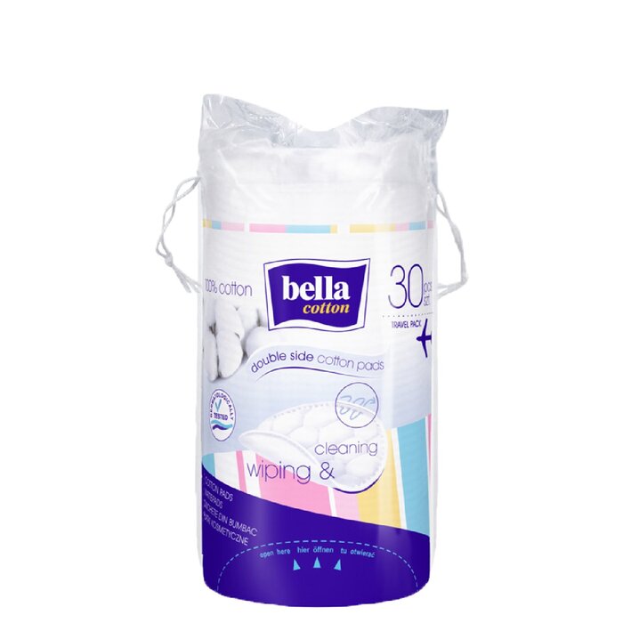 bella cotton Duo-Wattepads Reisegröße 30 Stück