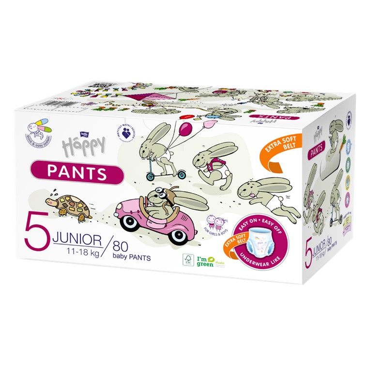 bella baby Happy Pants Gr.5 Junior 11-18 kg ÖKO-BOX 80 Stück