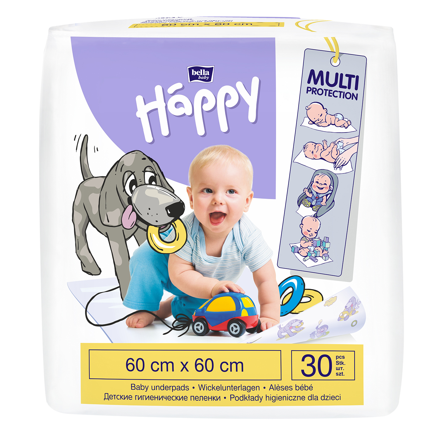 bella baby Happy Wickelunterlagen 60X60 cm 30 Stück