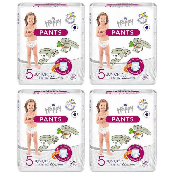 bella baby Happy Pants Größe 5 Junior 11-18 kg 22 Stück 4er Pack                