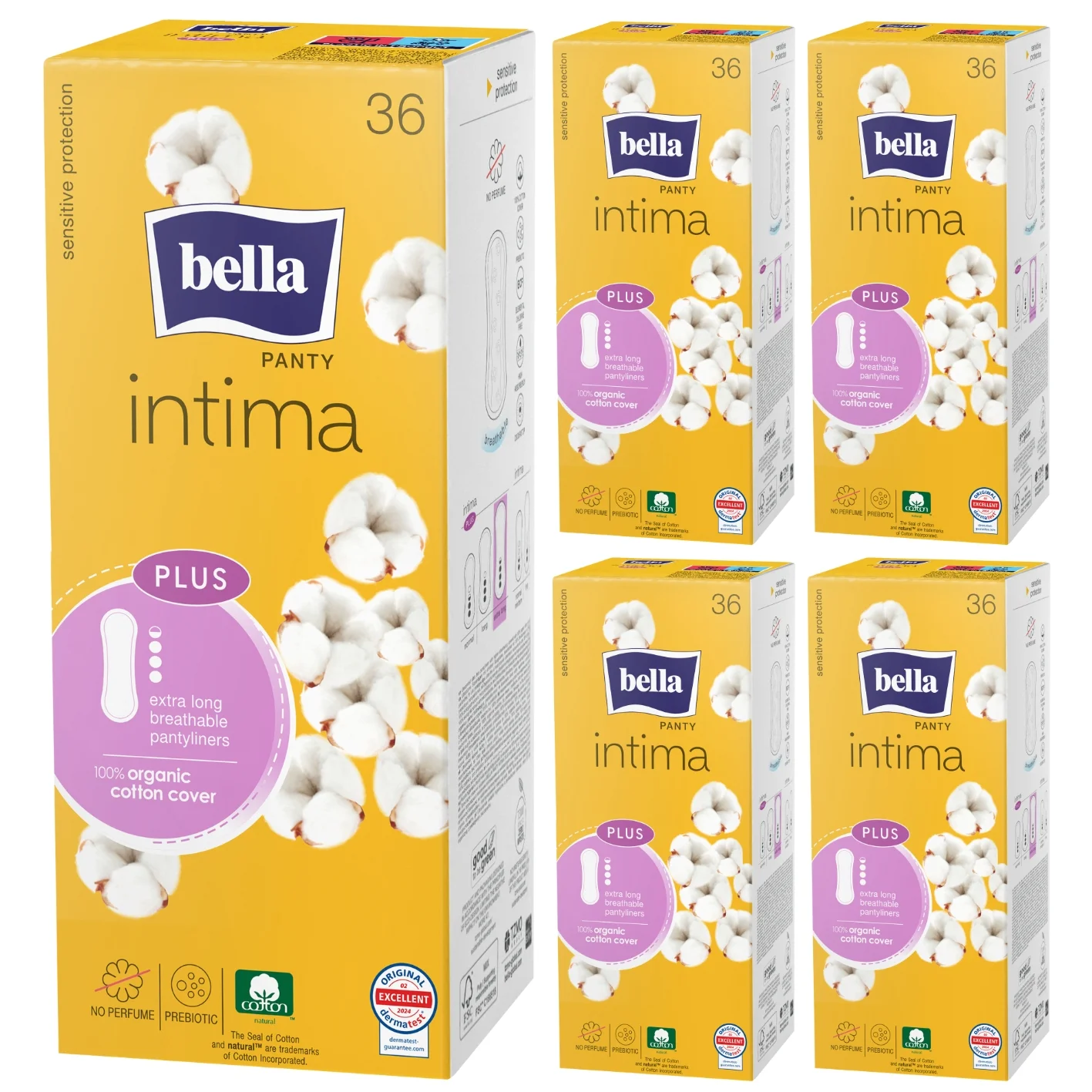 bella Panty Slipeinlagen Intima Plus Extra Large 36 Stück im 5er Pack