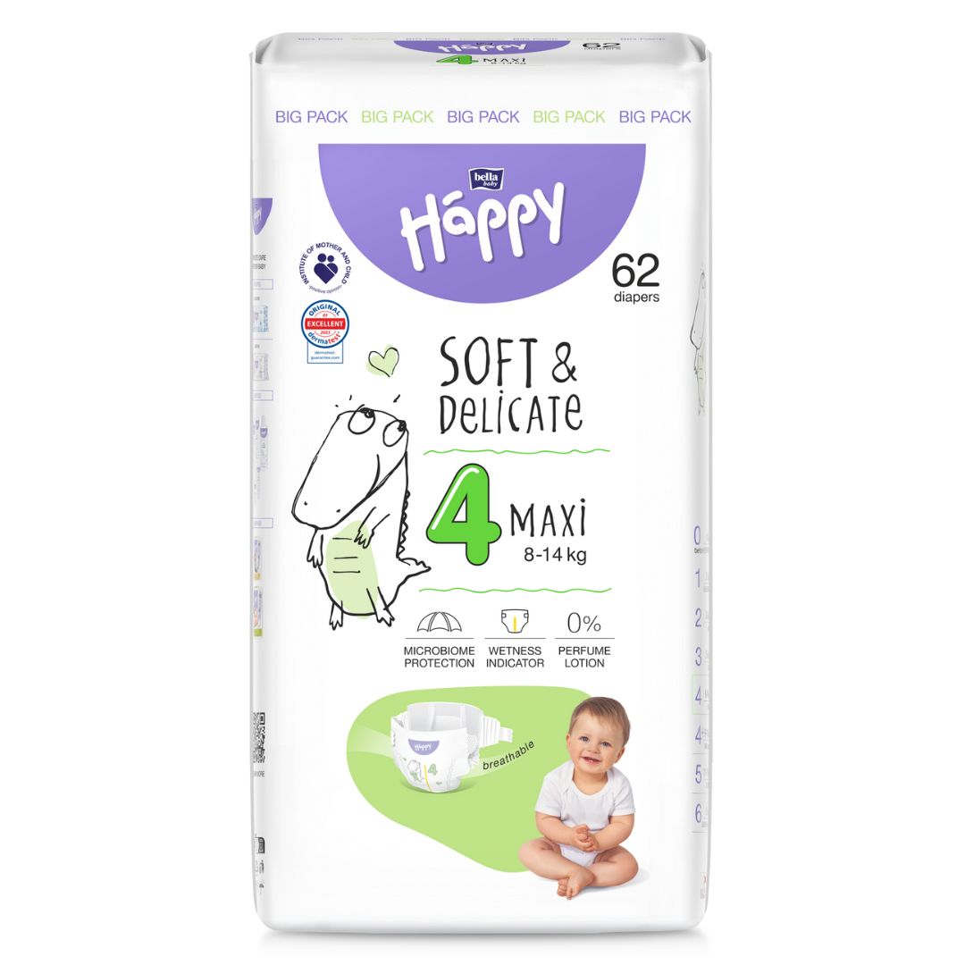 bella baby Happy Windeln Gr.4 Maxi 8-14kg BIG PACK 62 Stück