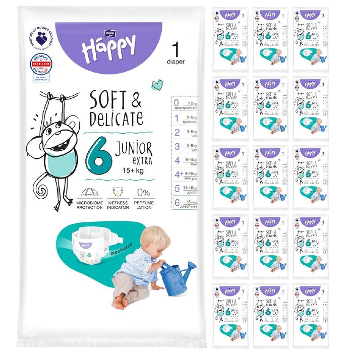 bella baby Happy Windeln Gr.6 Junior Extra 15+kg 1 Stück 16er Pack