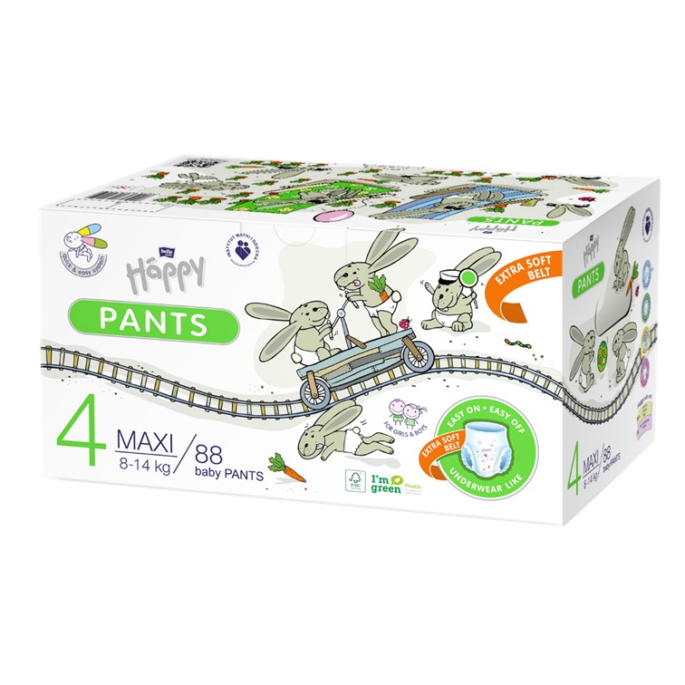 bella baby Happy Pants Gr.4 Maxi 8-14 kg ÖKO-BOX 88 Stück