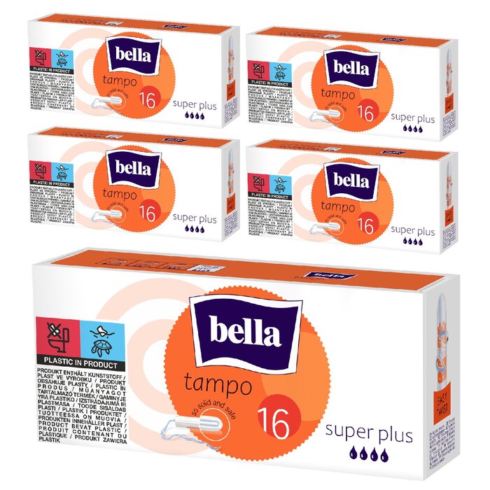 bella Tampo Tampons Super Plus 16 Stück im 5er Pack