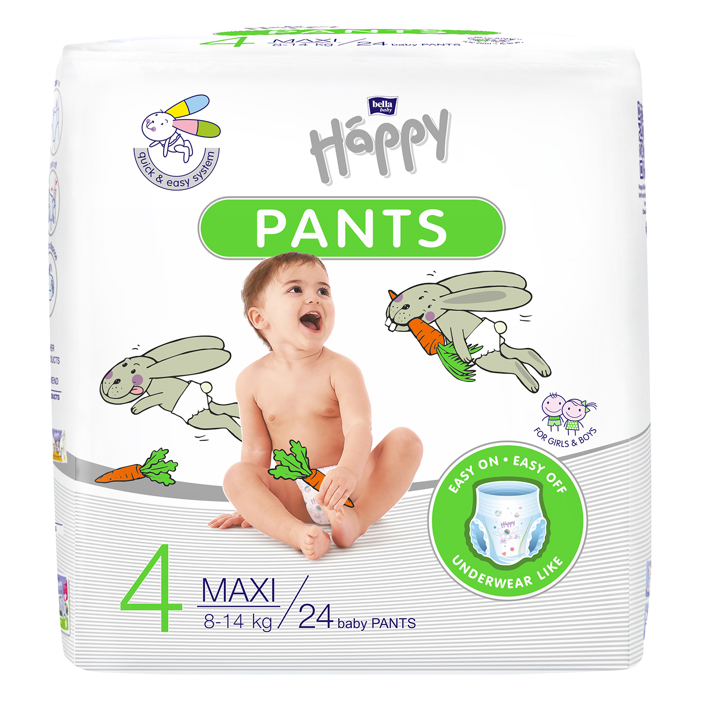 bella baby Happy Pants Gr.4 Maxi 8-14 kg 24 Stück