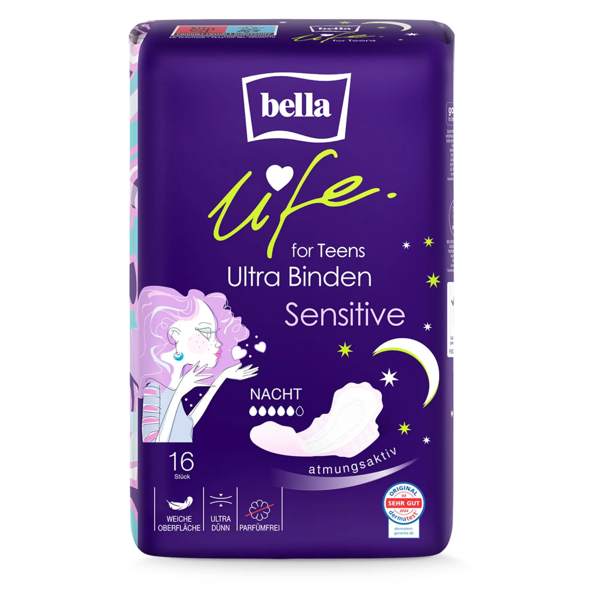 bella for Teens Ultra Binden Sensitive Nacht 16 Stück