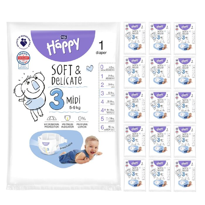 bella baby Happy Windeln Gr.3 Midi 5-9kg 1 Stück 16er Pack