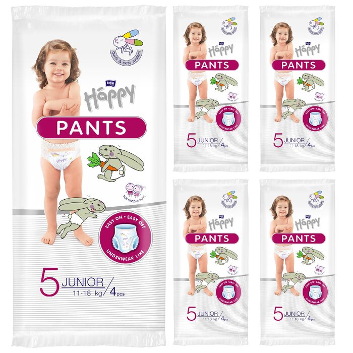 bella baby Happy Pants Gr. 5 Junior 11-18kg 4 Stück 5er Pack