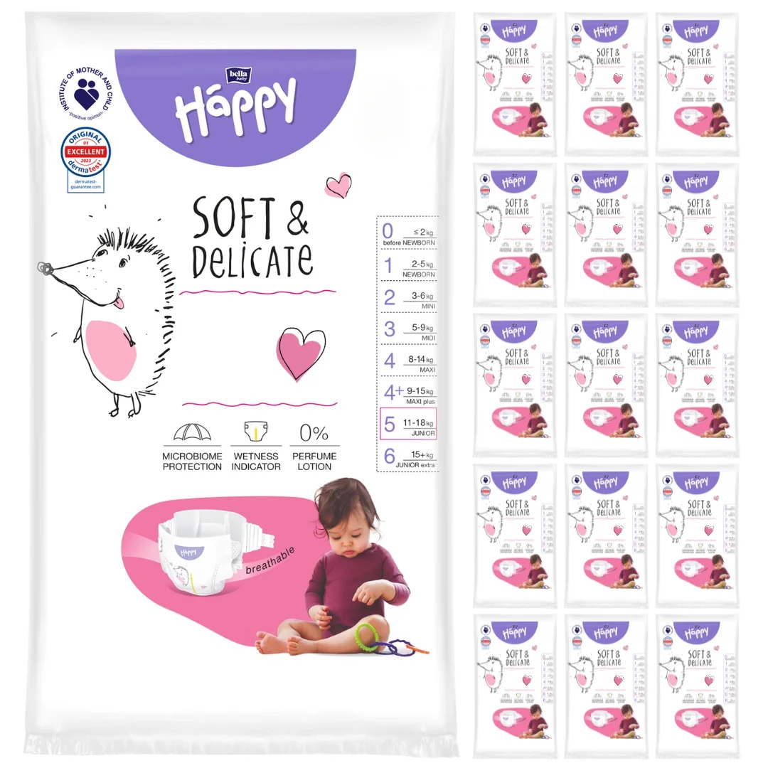 bella baby Happy Windeln soft & delicate Muster in den Größen 1-6