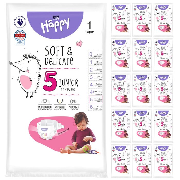 bella baby Happy Windeln Gr. 5 Junior 11-18kg 1 Stück 16er Pack