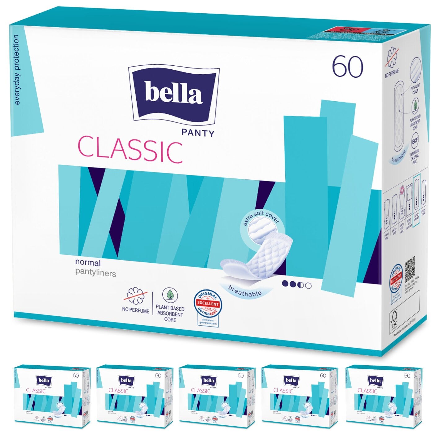 bella Panty Slipeinlagen Classic 60 Stück im 6er Pack