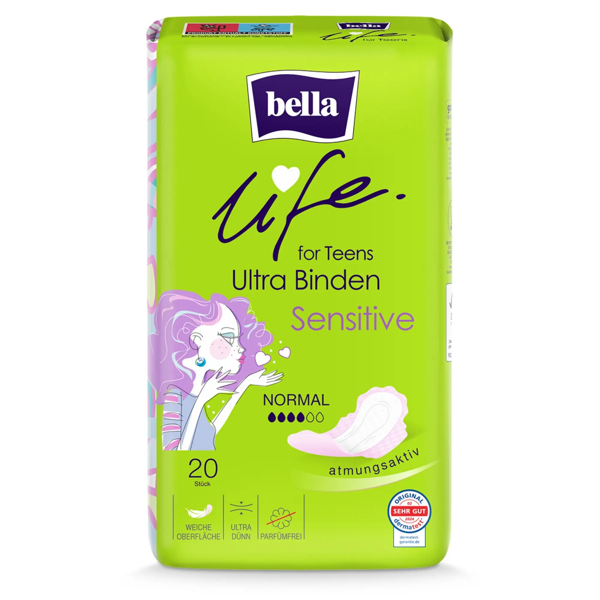 bella for Teens Ultra Binden Sensitive Normal 20 Stück