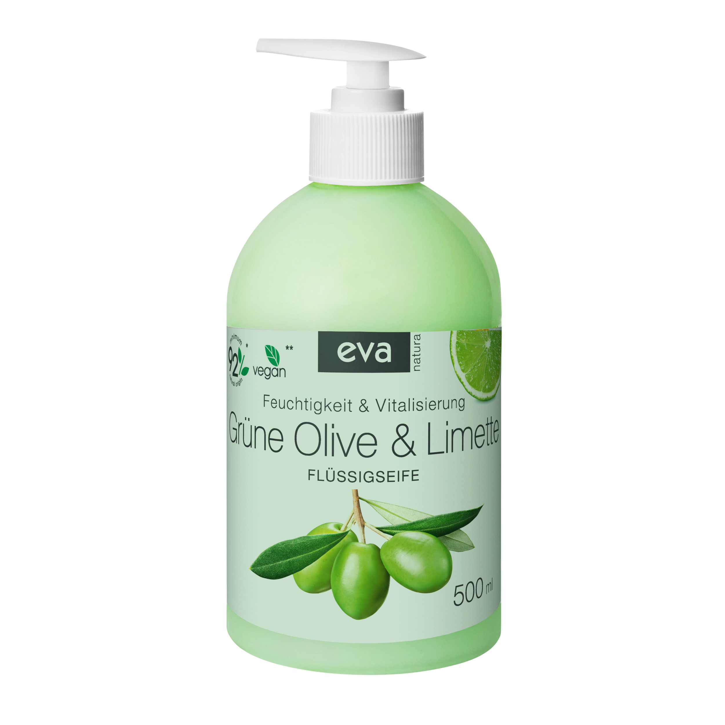 Eva Natura cremige Flüssigseife grüne Oliven und Limetten 500 ml