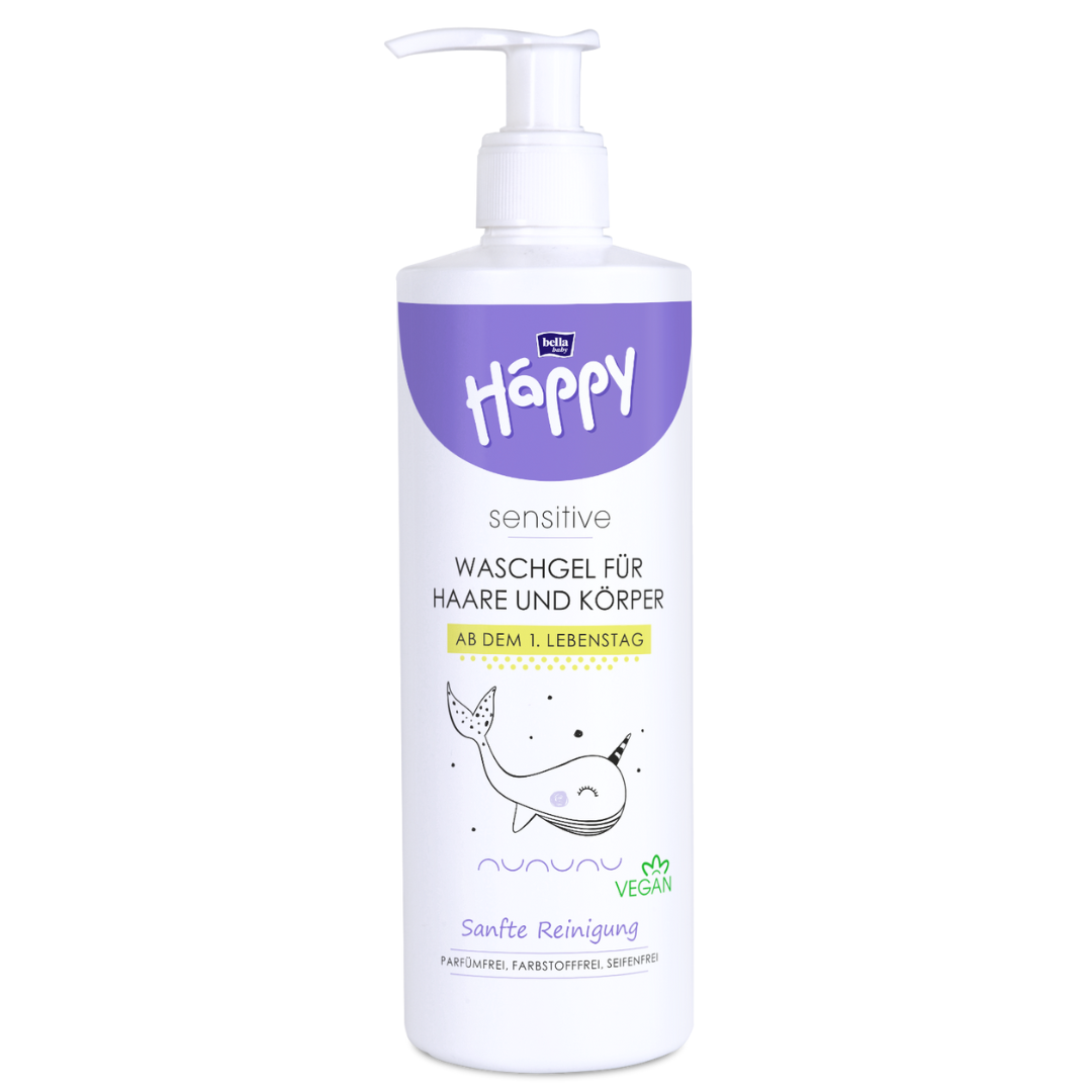 bella baby Happy Sensitive Waschgel für Haare und Körper 400 ml