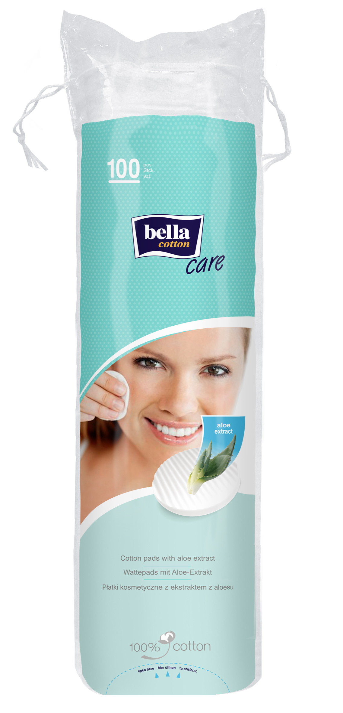 bella cotton Duo-Wattepads mit Aloe-Vera 100 Stück