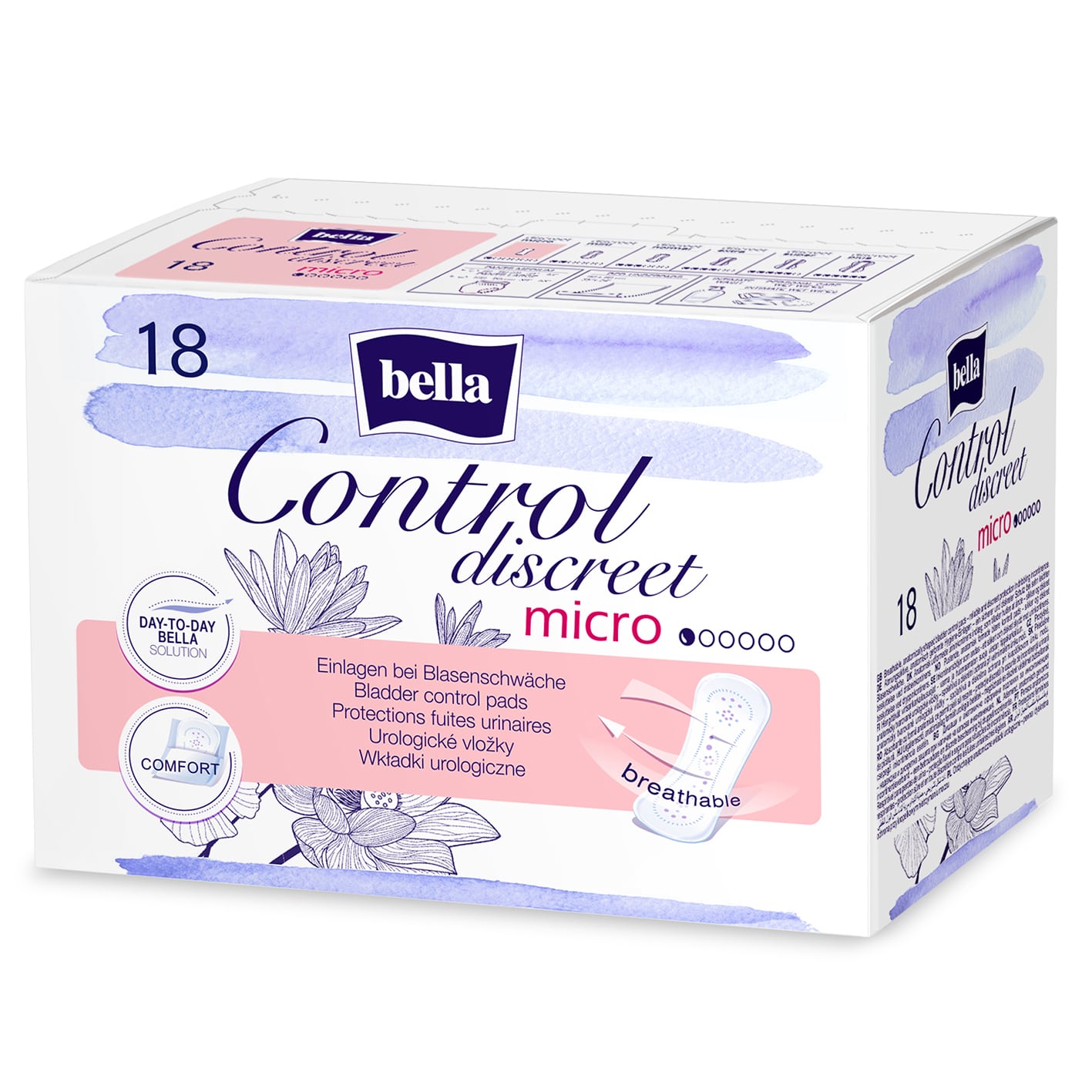 bella Control Discreet Inkontinenz-Einlagen Micro 18 Stück