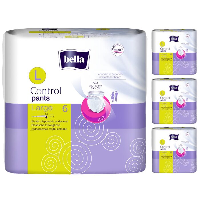 bella Control Inkontinenz Pants Large 6 Stück im 4er Pack