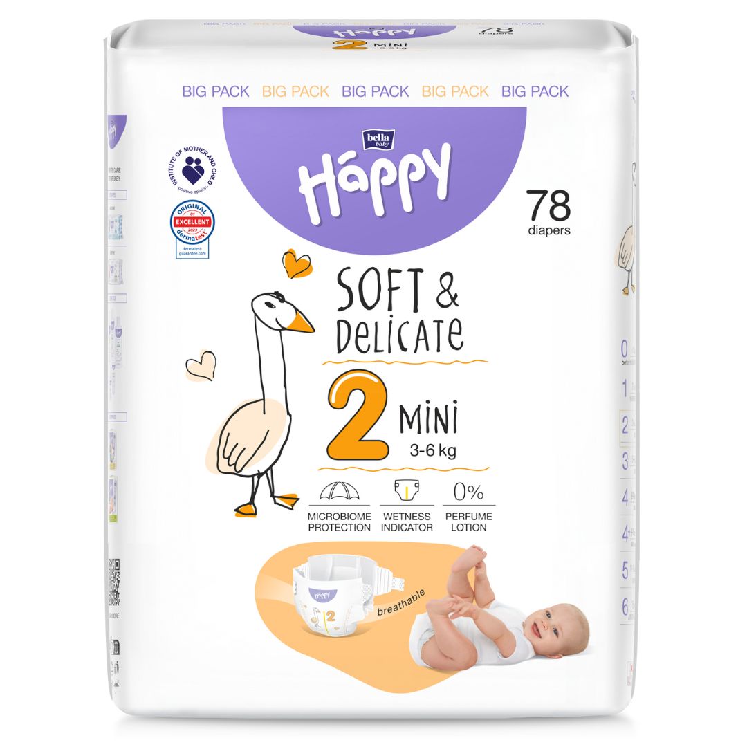 bella baby Happy Windeln Gr.2 Mini 3-6kg BIG PACK 78 Stück