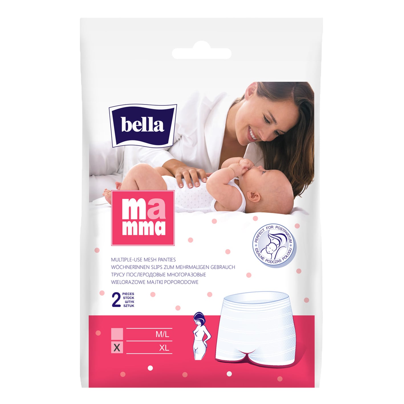 bella Mamma Wöchnerinnen Slip XL 90-130 cm 2 Stück