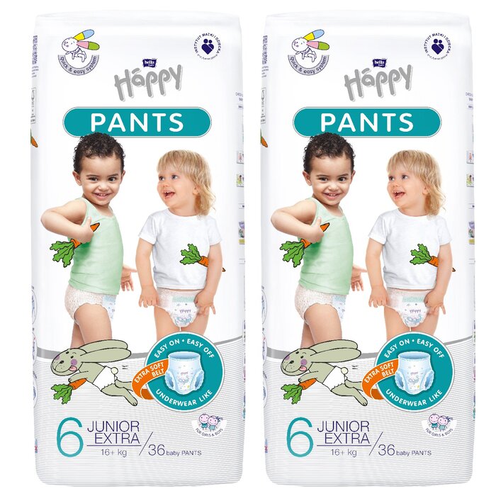 bella baby Happy Pants Gr.6 Junior Extra 16+kg 36 Stück im 2er Pack