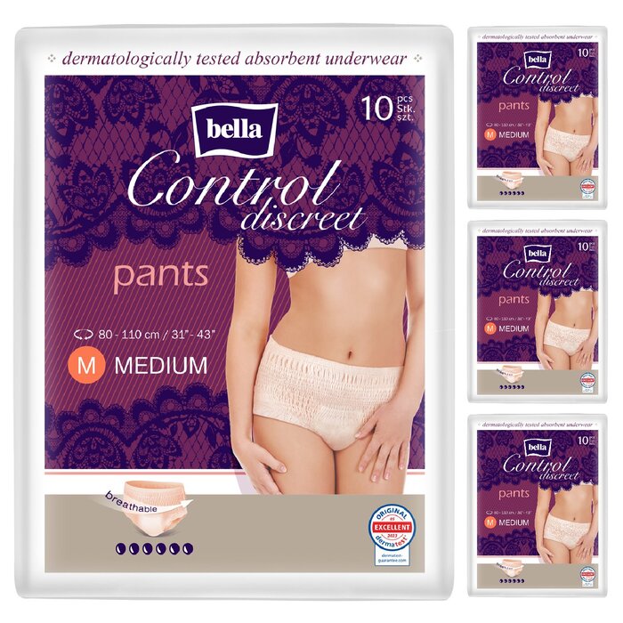 bella Control Discreet Pants Medium 10 Stück im 4er Pack