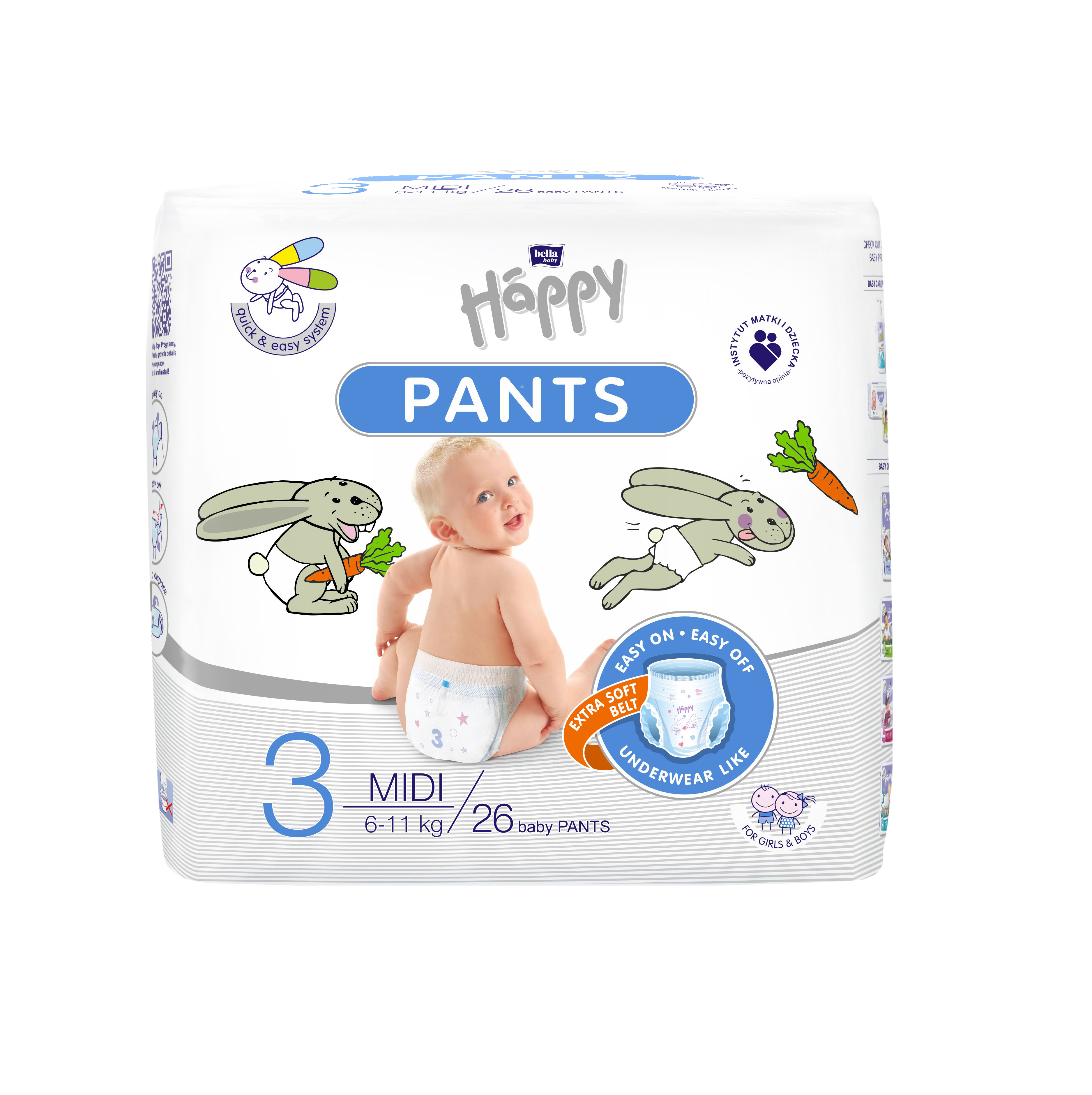 bella baby Happy Pants Gr.3 Midi 6-11 kg 26 Stück