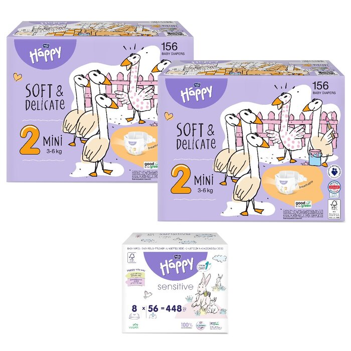 1. Sorte Feuchttücher: Seide & Baumwolle, 1. Größe bella baby Happy Box : Größe 2 Mini 3-6kg, 2. Größe bella baby Happy Box: Größe 4+ Maxi Plus 9-15kg