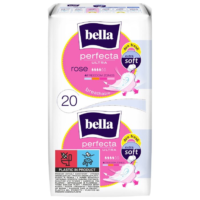 bella Perfecta Ultra Damenbinden Rose mit Flügeln und Duft Extra Soft 20 Stück