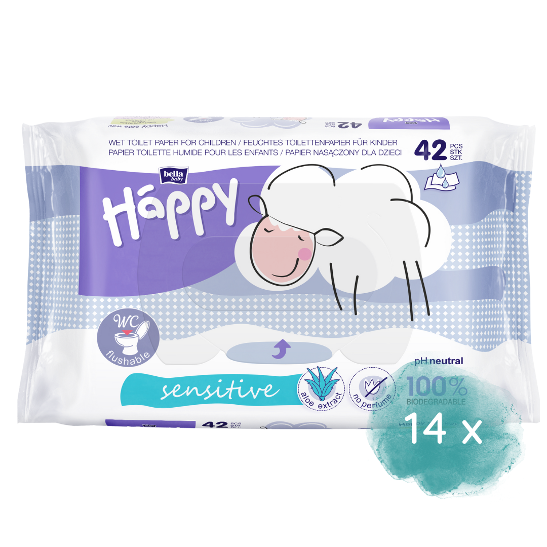 bella baby Happy feuchtes Toilettenpapier Sensitive 14er Pack